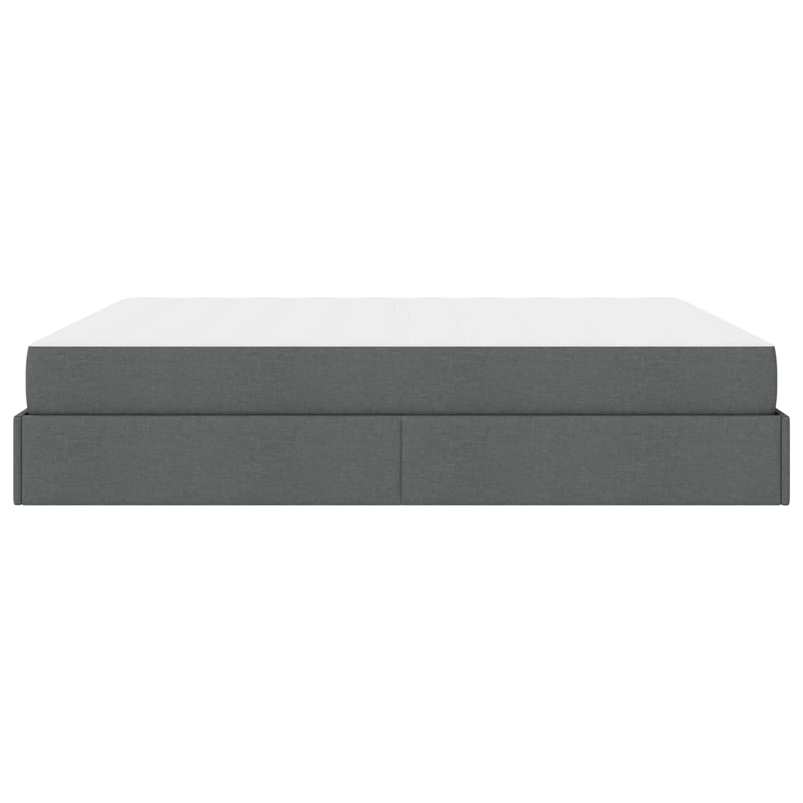 vidaXL Rama łóżka z materacem 2 pcs Przygaszony Szary tkanina