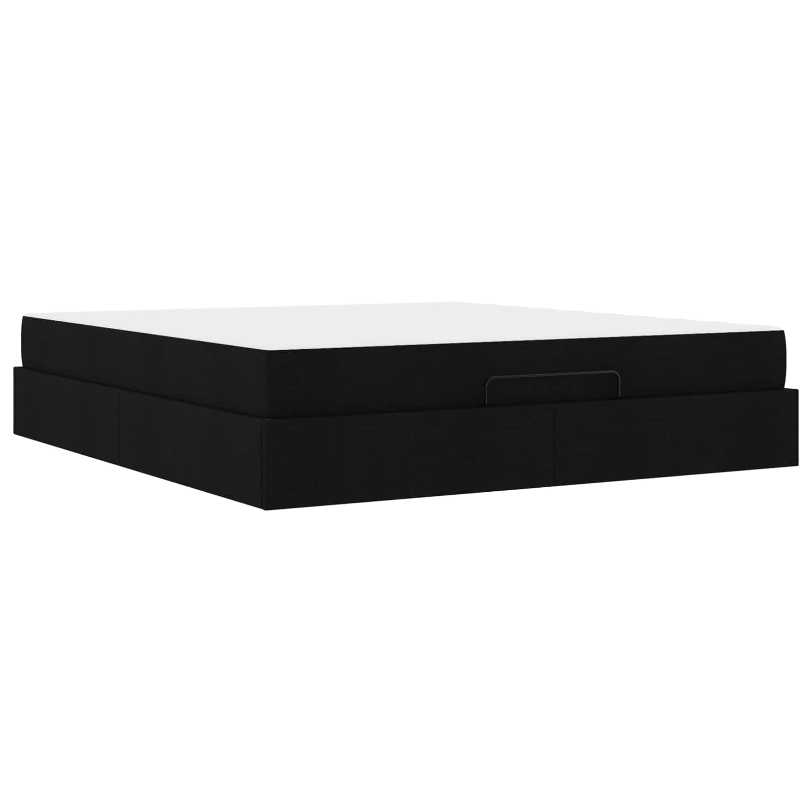 vidaXL Rama łóżka z materacem 2 pcs Czarny tkanina