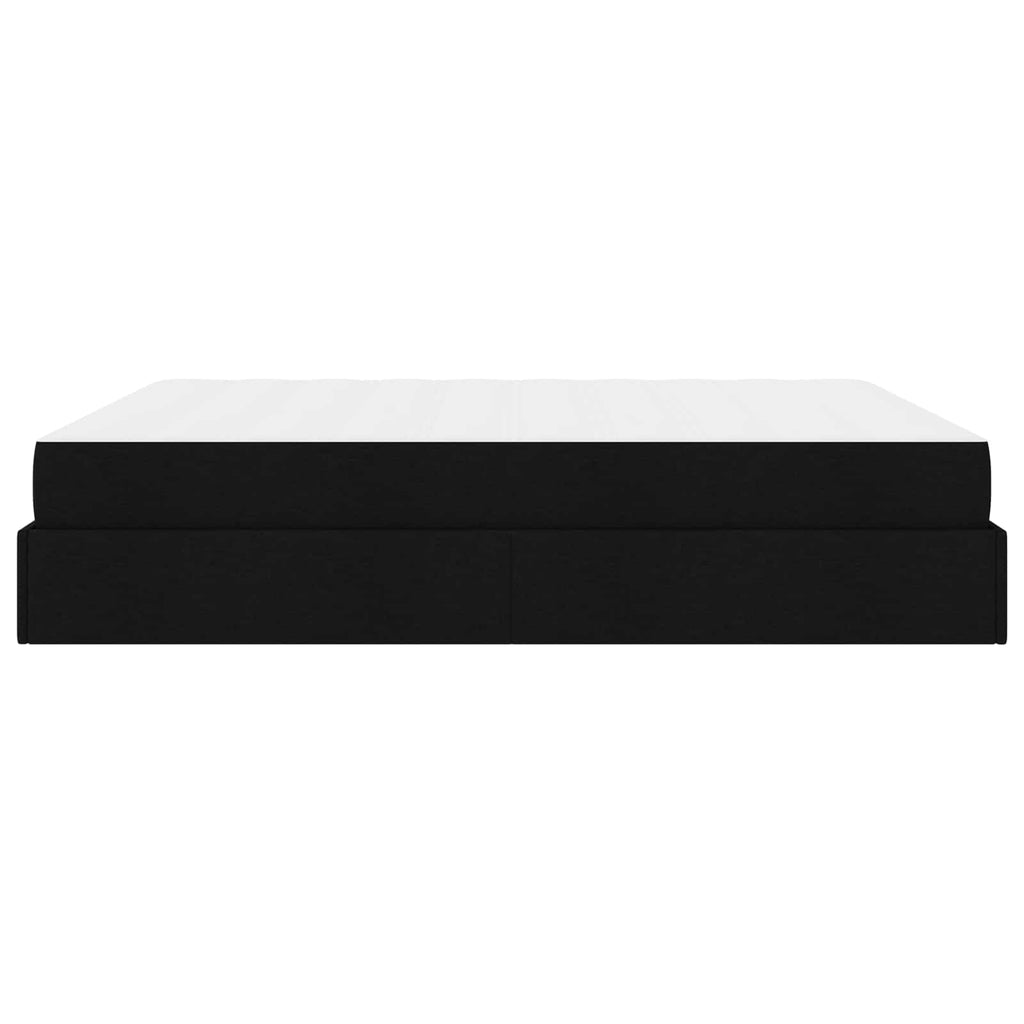 vidaXL Rama łóżka z materacem 2 pcs Czarny tkanina