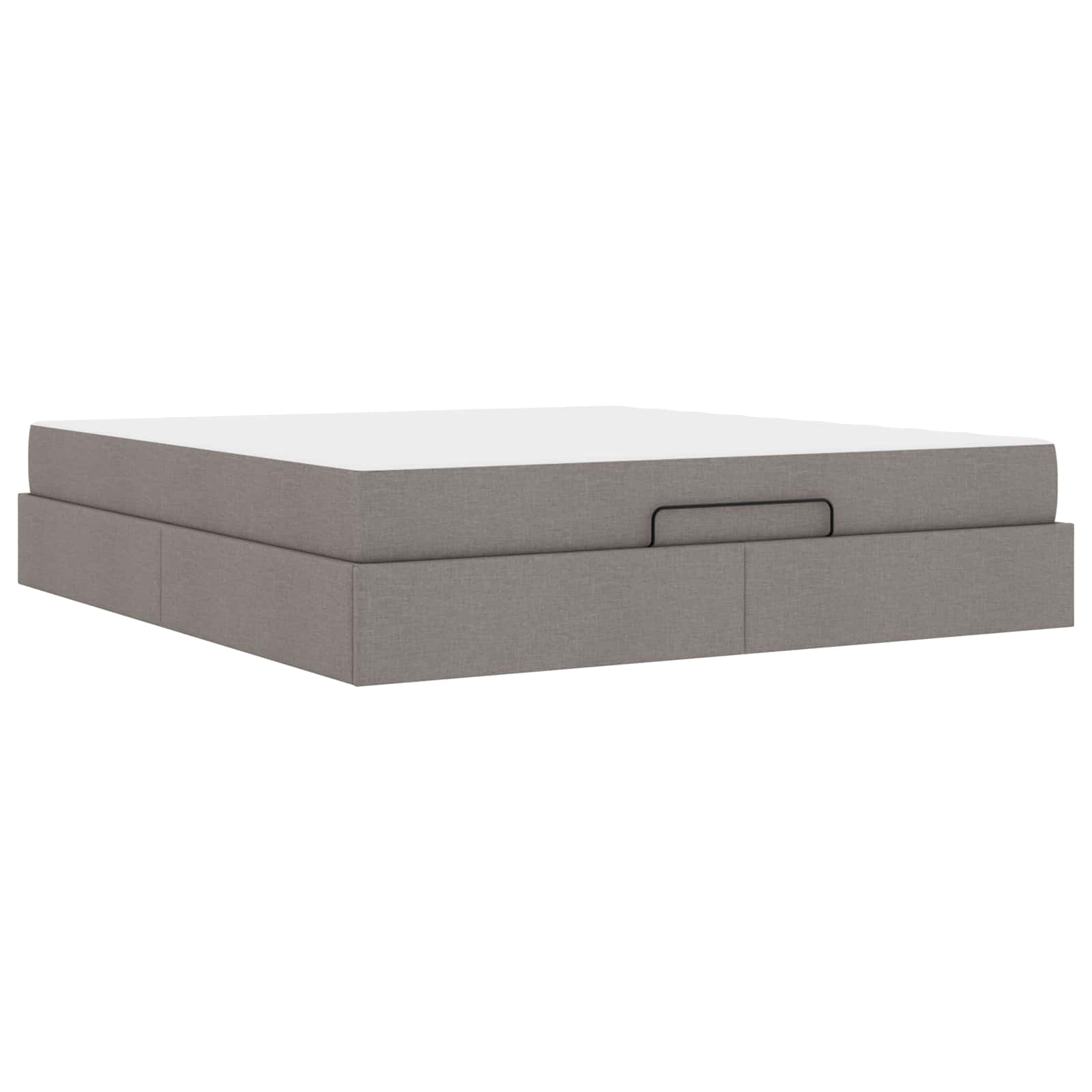 vidaXL Rama łóżka z materacem 2 pcs Ciemnoszary tkanina