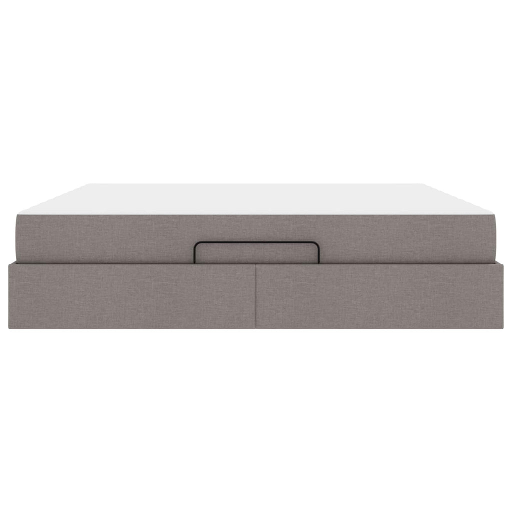 vidaXL Rama łóżka z materacem 2 pcs Ciemnoszary tkanina