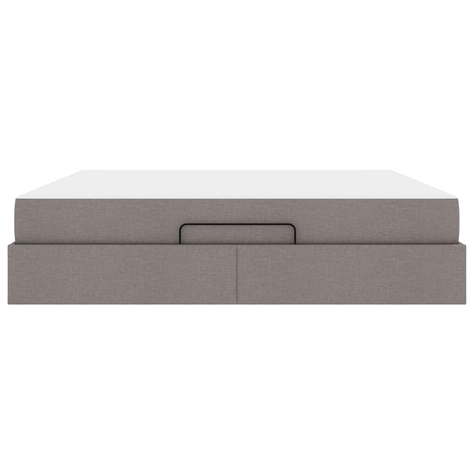 vidaXL Rama łóżka z materacem 2 pcs Ciemnoszary tkanina