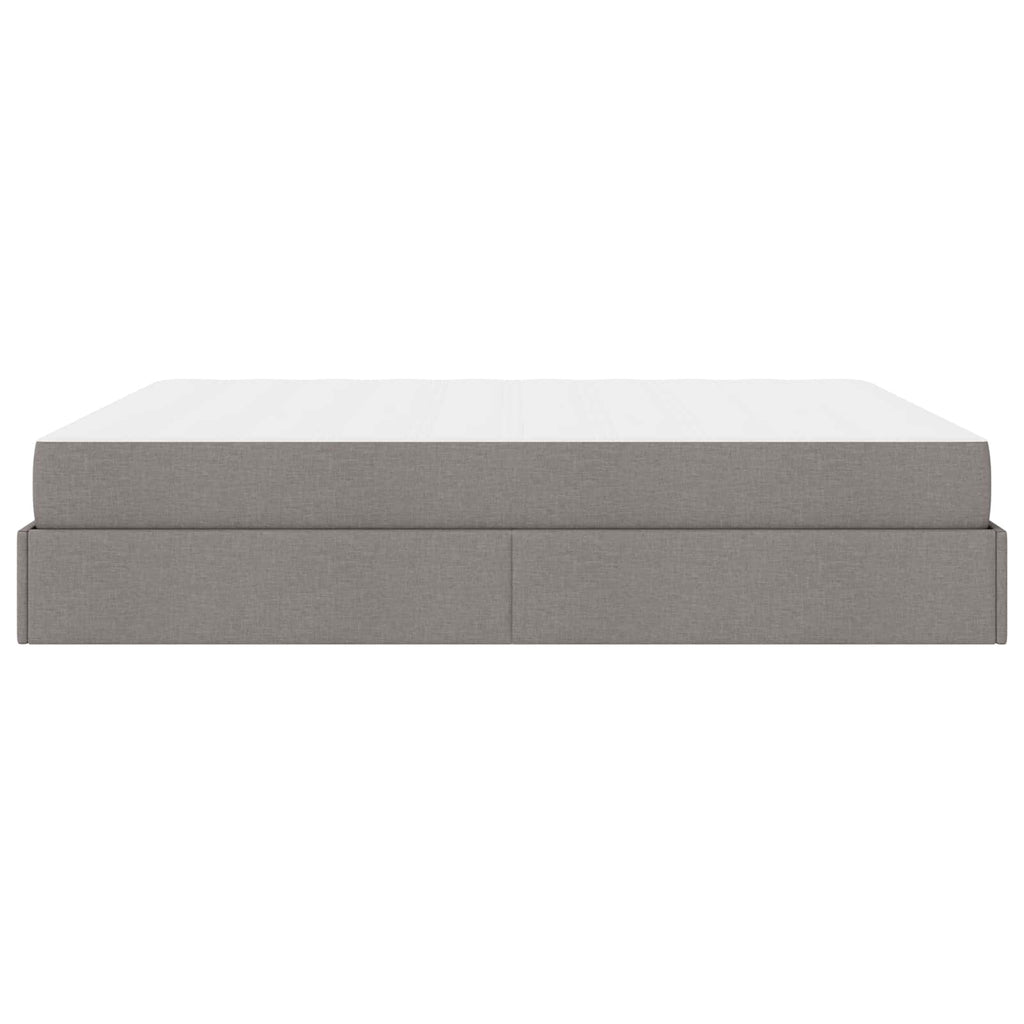 vidaXL Rama łóżka z materacem 2 pcs Ciemnoszary tkanina