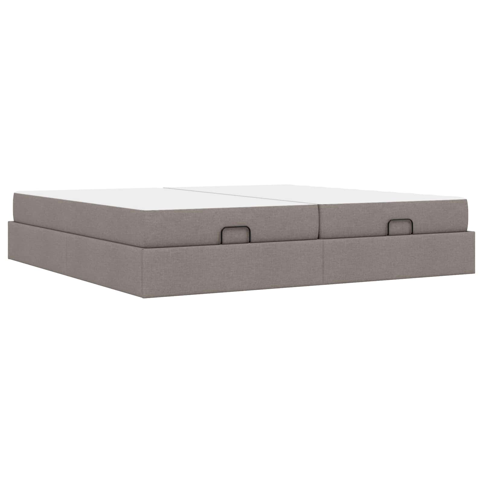 vidaXL Rama łóżka z materacem z materacem 2 pcs Ciemnoszary tkanina