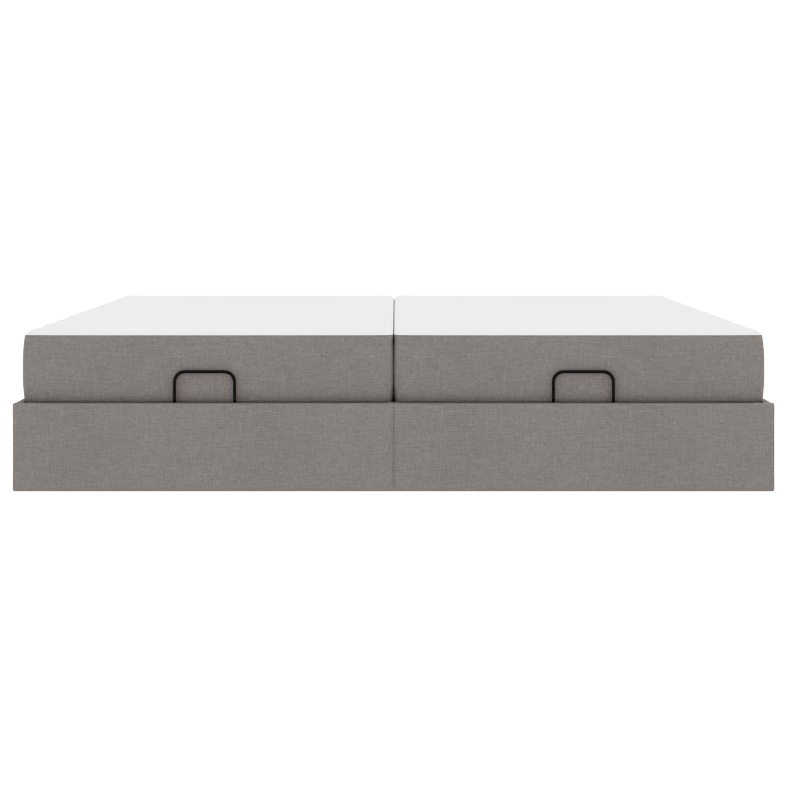 vidaXL Rama łóżka z materacem z materacem 2 pcs Ciemnoszary tkanina