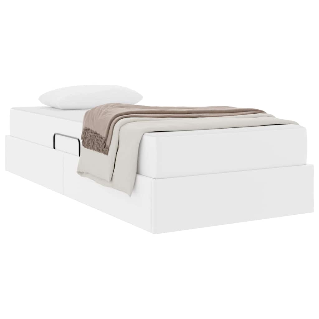 vidaXL Łóżko z miejscem na przechowywanie i materacem 2 pcs Biały