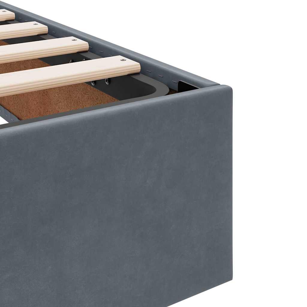 vidaXL Łóżko z miejscem na przechowywanie i materacem Ciemnoszary
