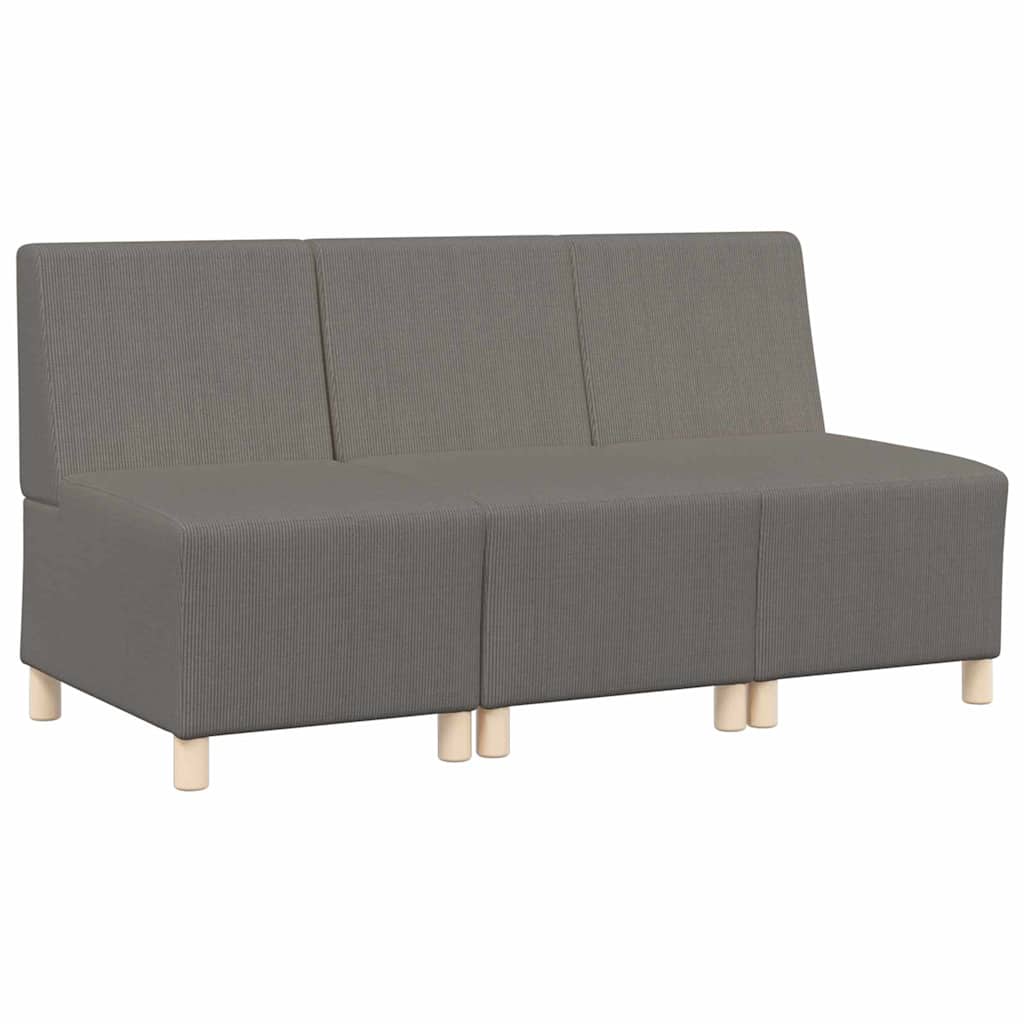 vidaXL Modułowa sofa bez podłokietników 3 pcs Jasnoszary