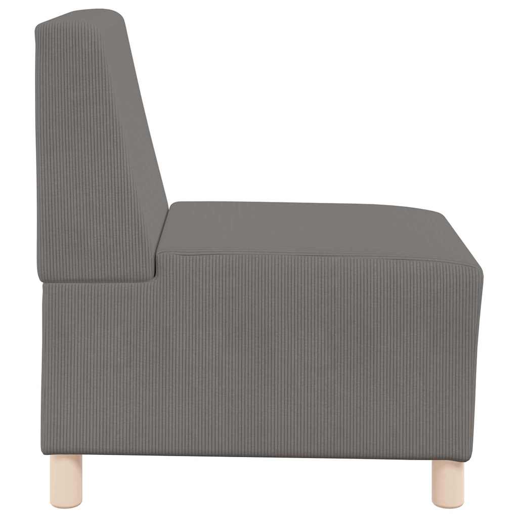 vidaXL Modułowa sofa bez podłokietników 3 pcs Jasnoszary