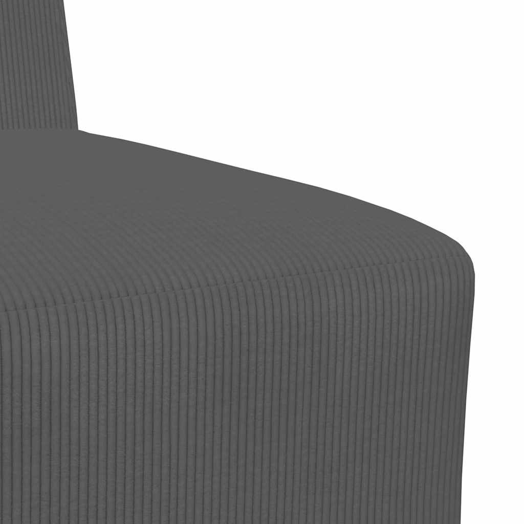 vidaXL Modułowa sofa bez podłokietników 3 pcs Ciemnoszary