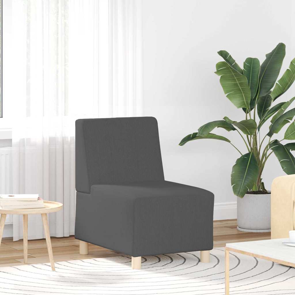 vidaXL Modułowa sofa bez podłokietników 3 pcs Ciemnoszary