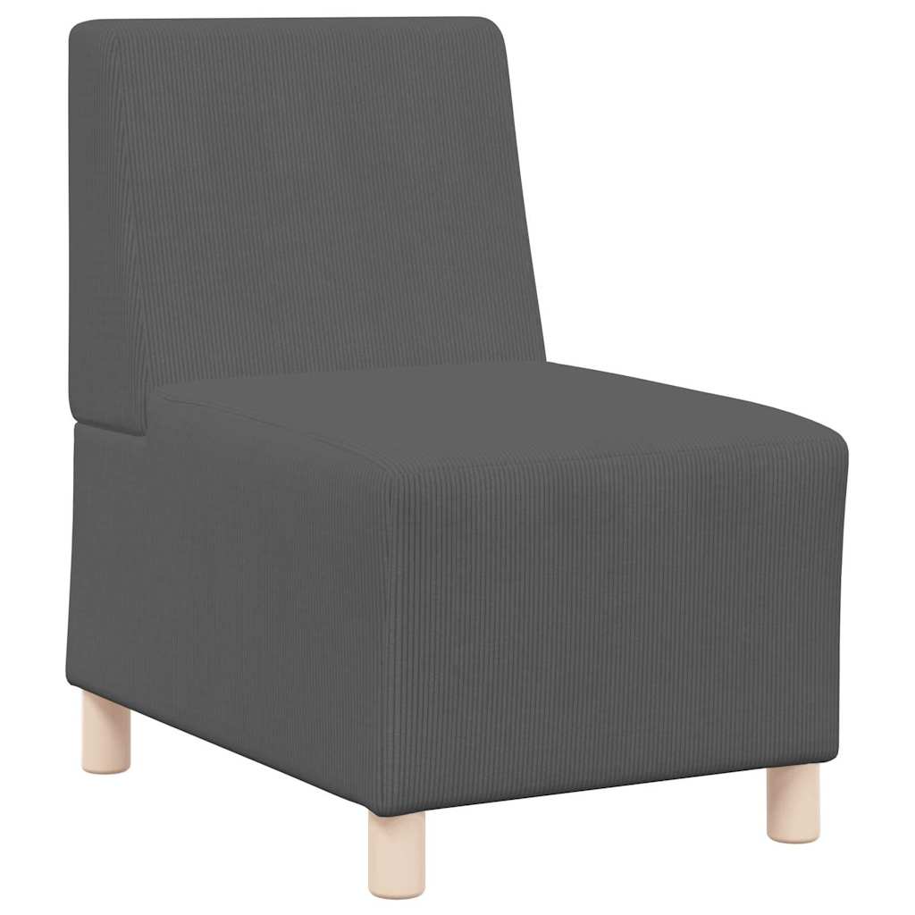 vidaXL Modułowa sofa bez podłokietników 3 pcs Ciemnoszary