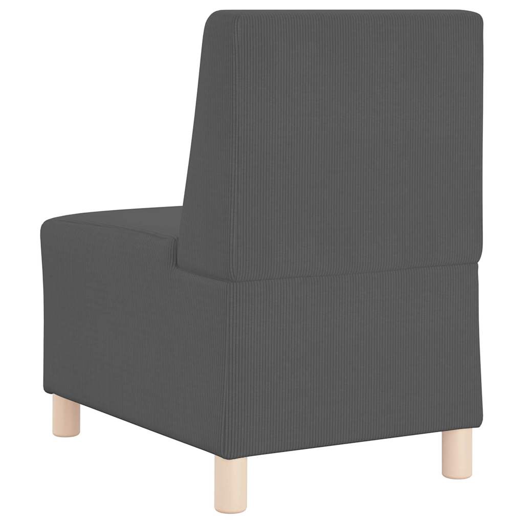vidaXL Modułowa sofa bez podłokietników 3 pcs Ciemnoszary