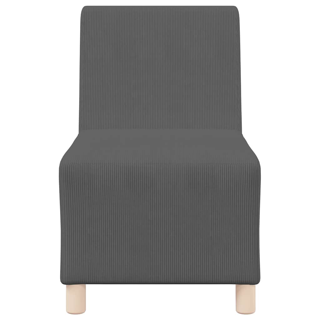 vidaXL Modułowa sofa bez podłokietników 3 pcs Ciemnoszary