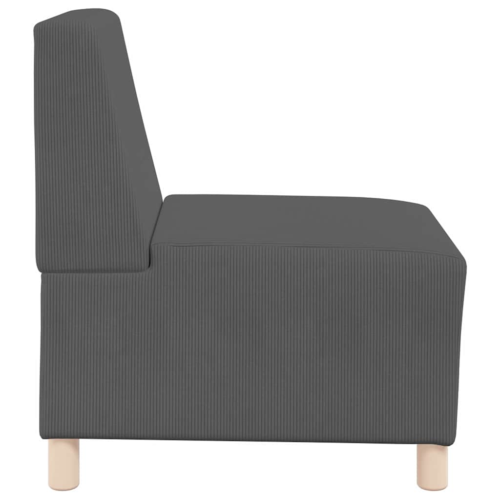 vidaXL Modułowa sofa bez podłokietników 3 pcs Ciemnoszary