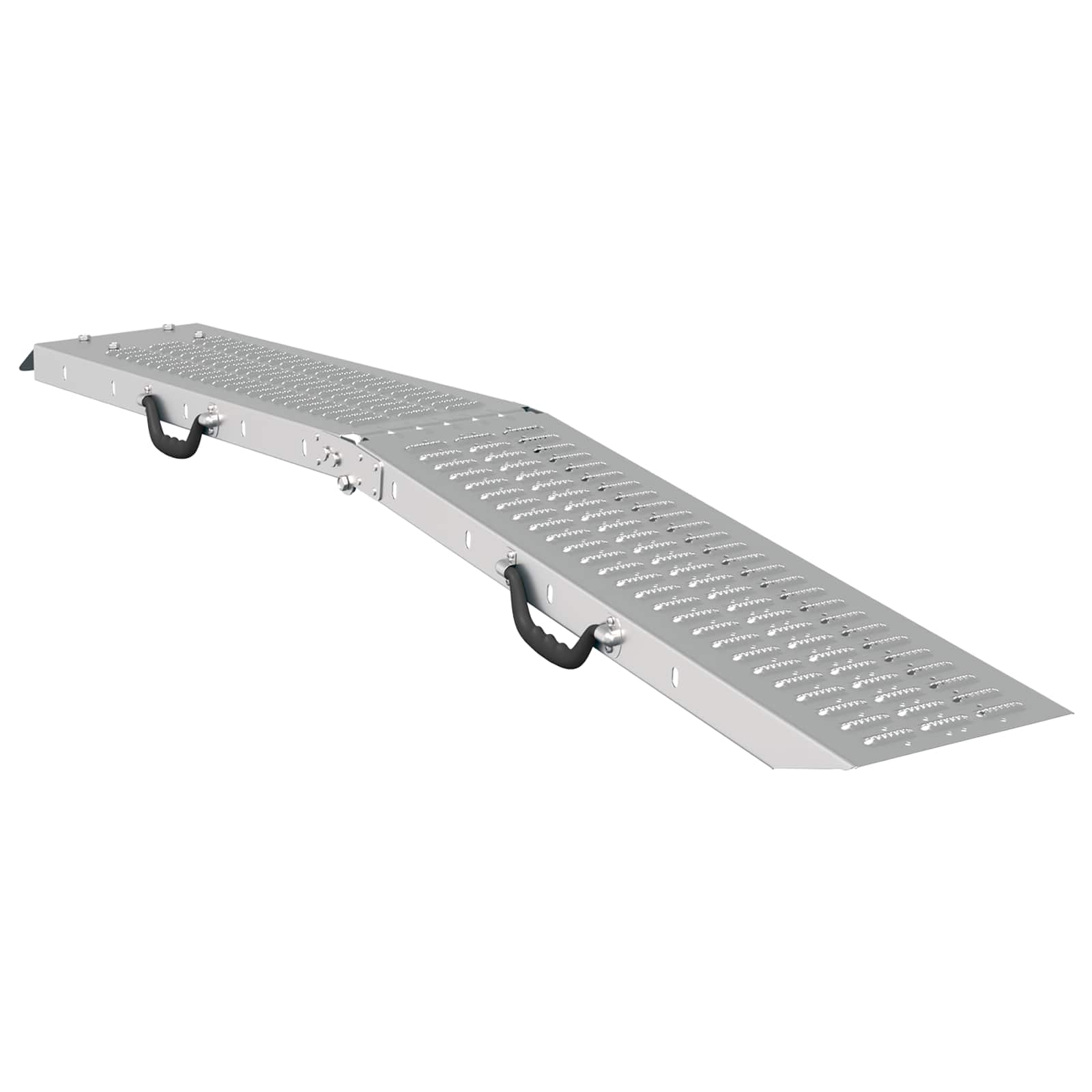vidaXL Składana rampa 200kg na rampę 2 pcs Srebrny 166 x 23 x 4,5 cm