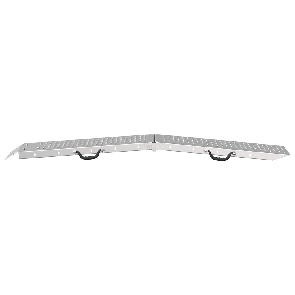 vidaXL Składana rampa 200kg na rampę 2 pcs Srebrny 166 x 23 x 4,5 cm