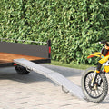 vidaXL Składana rampa 200kg na rampę Srebrny 186 x 23 x 4,5 cm