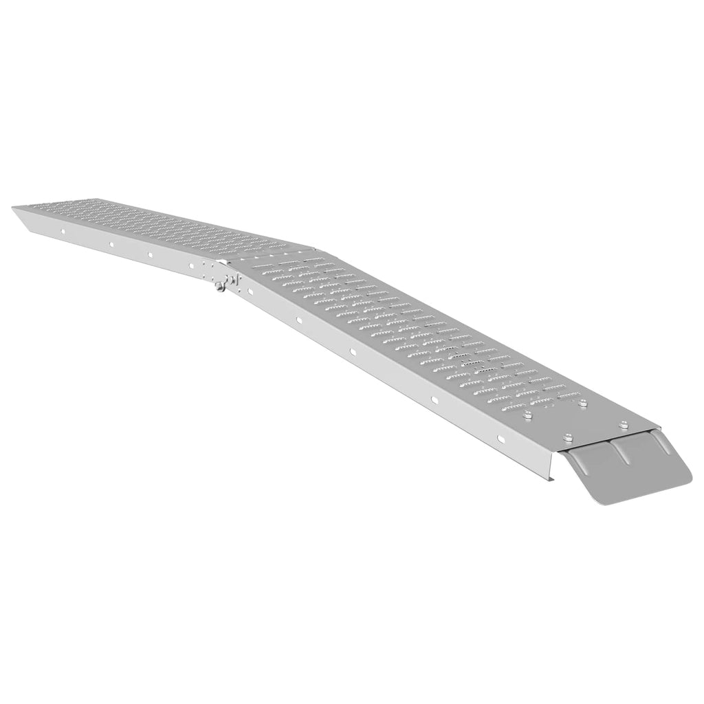 vidaXL Składana rampa 200kg na rampę 2 pcs Srebrny 186 x 23 x 4,5 cm