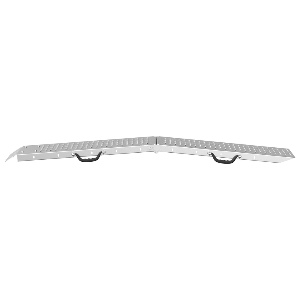vidaXL Składana rampa 200kg na rampę 2 pcs Srebrny 186 x 23 x 4,5 cm