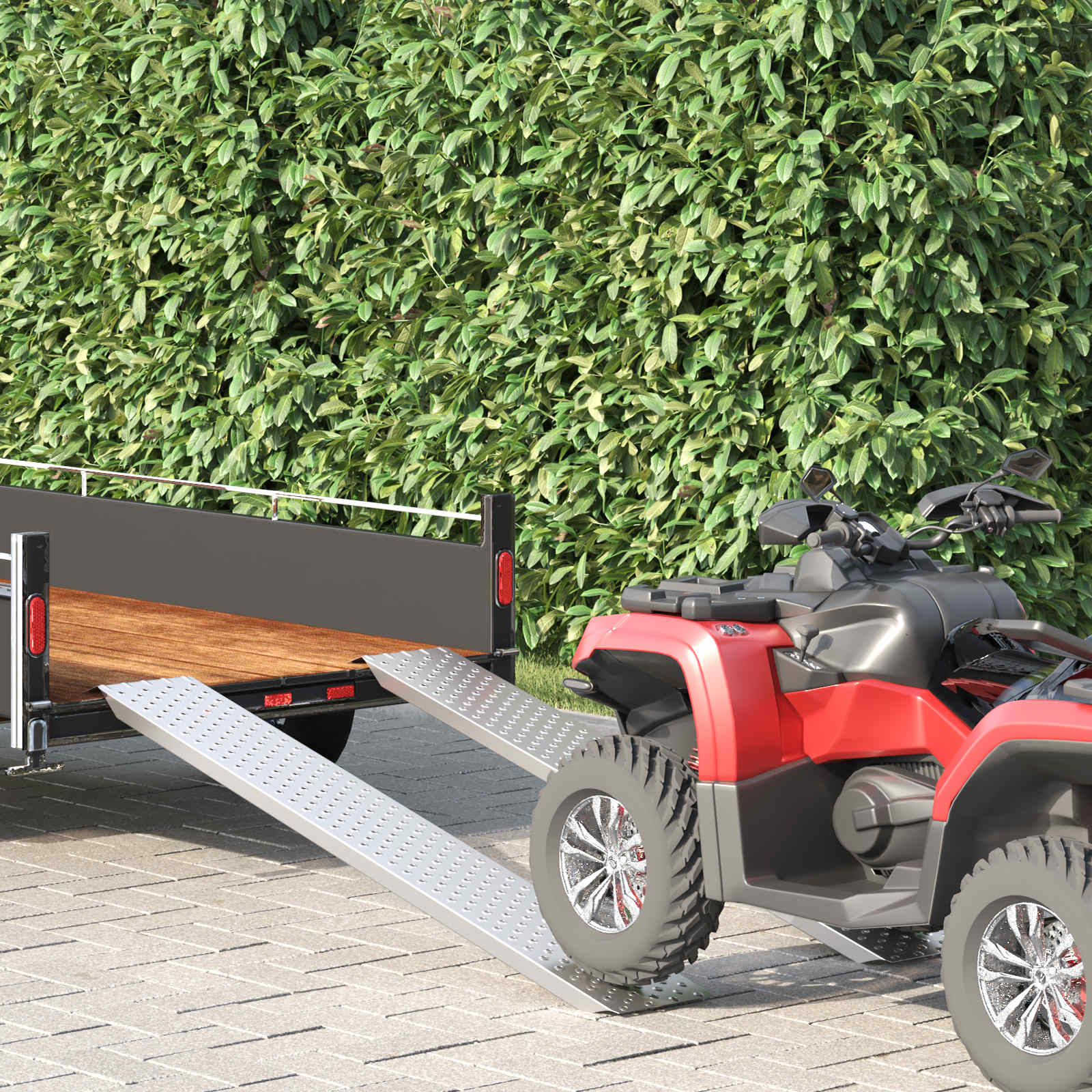vidaXL Rampy załadunkowe 200 kg Srebrny 159 x 23 x 5 cm