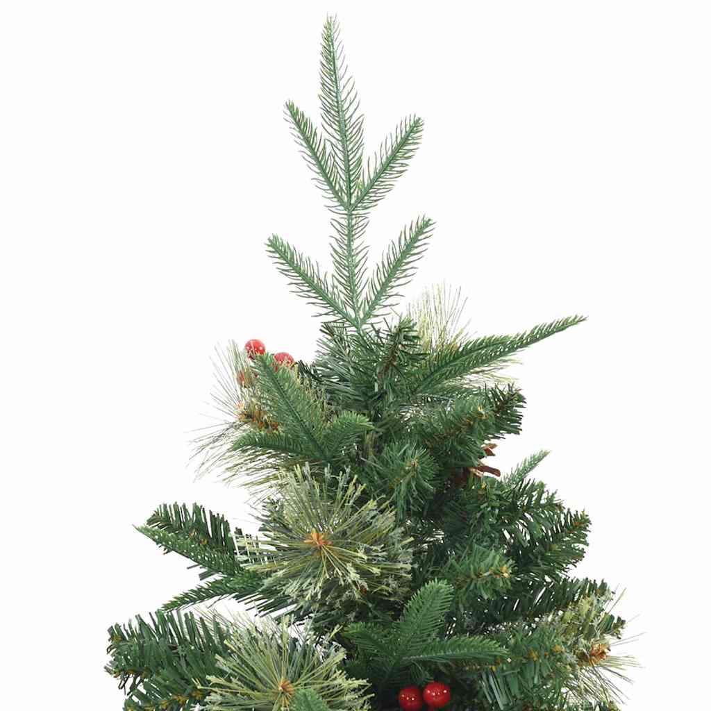 vidaXL Sztuczna choinka z zawiasami Zielony 150 cm PVC, PE i Stal
