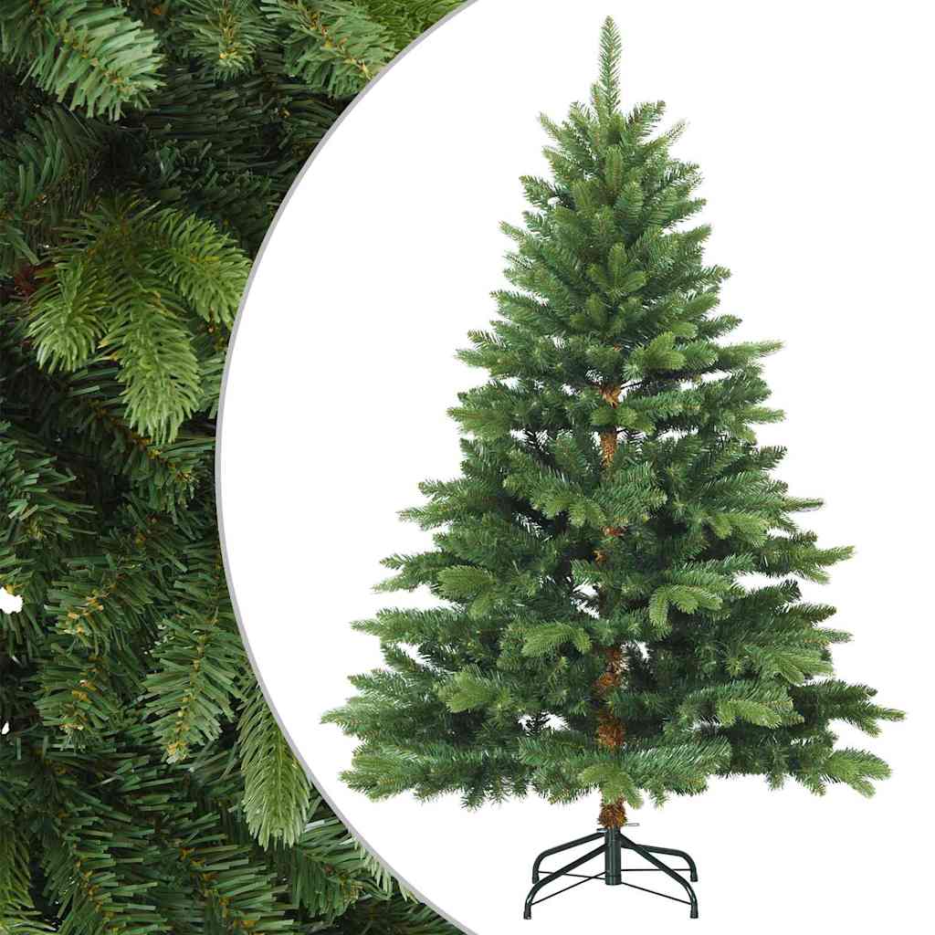 vidaXL Sztuczna choinka z zawiasami Zielony 120 cm PVC, PE i stal