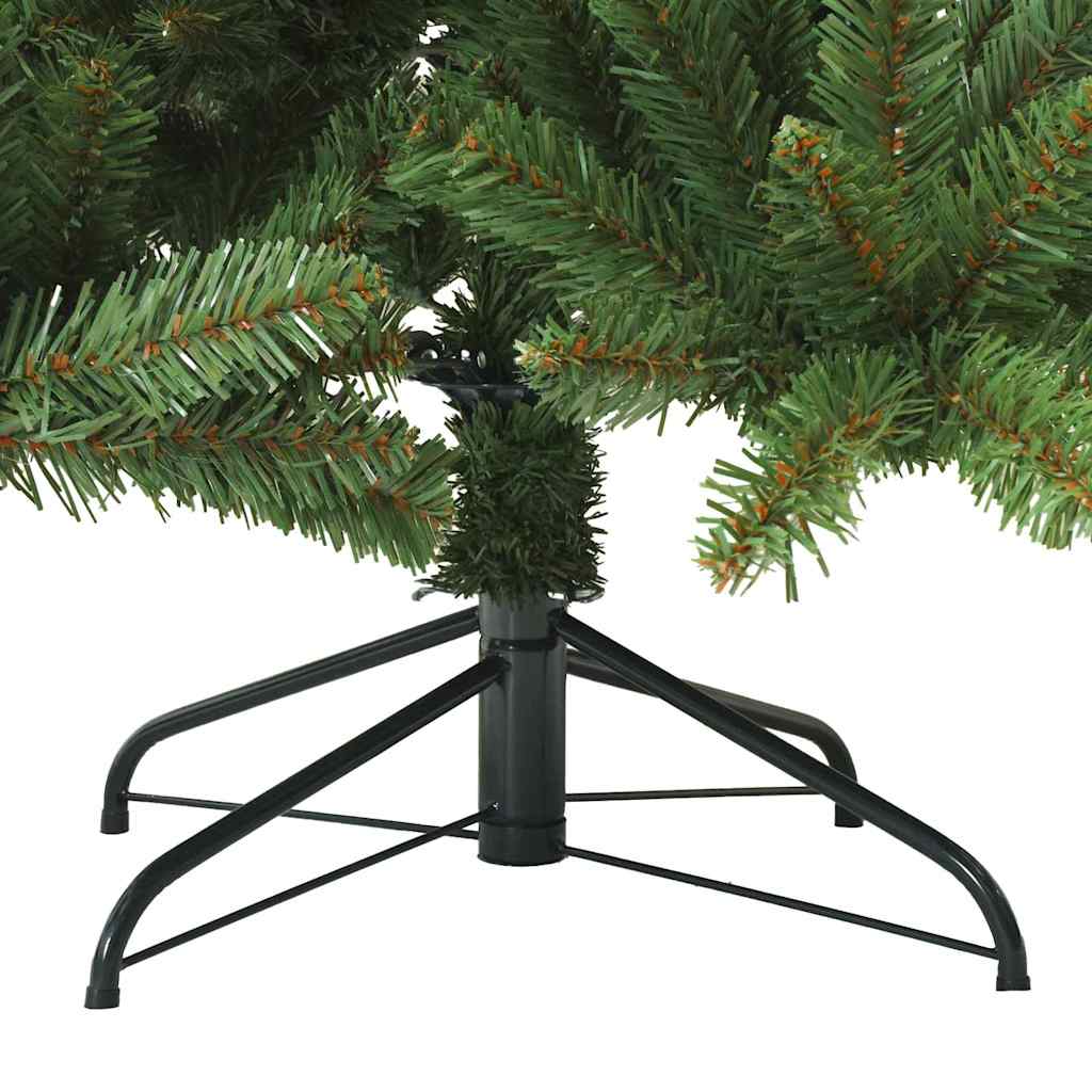 vidaXL Sztuczna choinka z zawiasami Zielony 210 cm PVC, stal