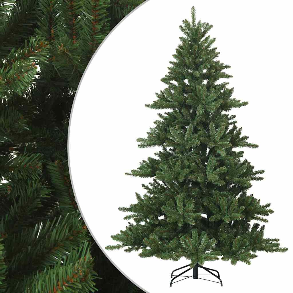 vidaXL Sztuczna choinka z zawiasami Zielony 210 cm PVC, stal