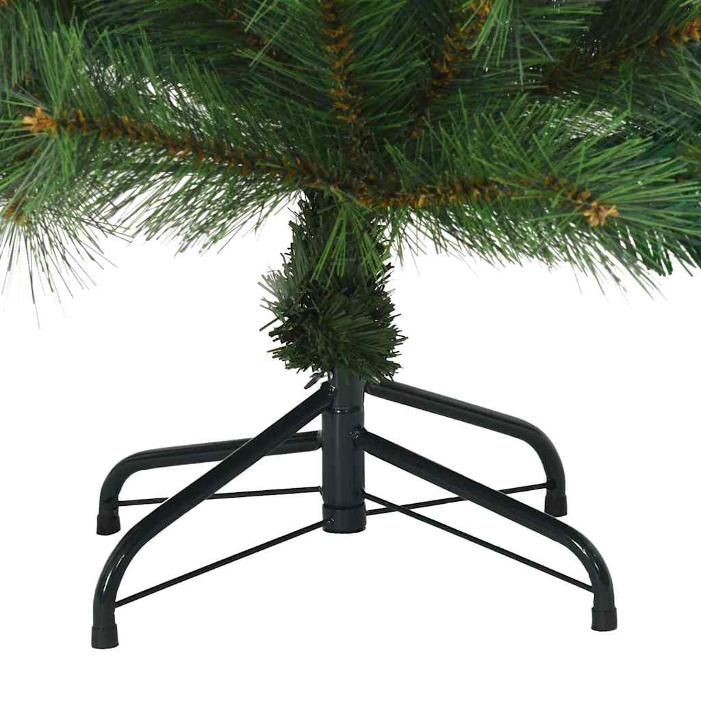 vidaXL Sztuczna choinka z zawiasami Zielony 120 cm PVC, stal