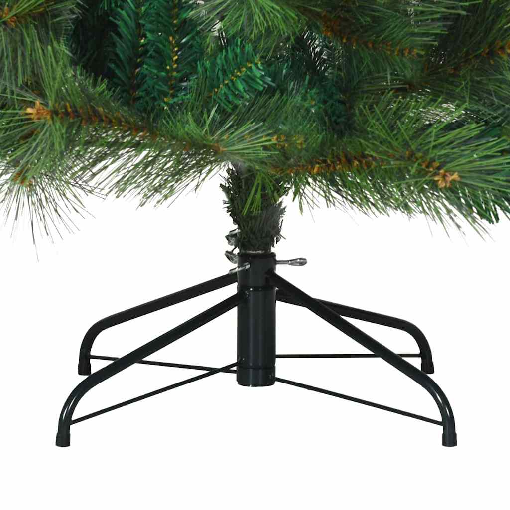 vidaXL Sztuczna choinka z zawiasami zielony 240 cm PVC, stal