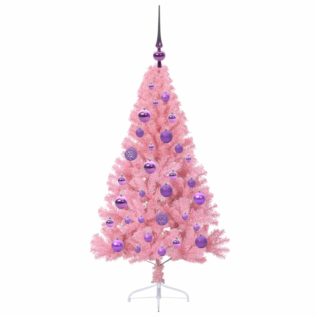 vidaXL Sztuczna choinka z oświetleniem na Boże Narodzenie 120 cm PVC