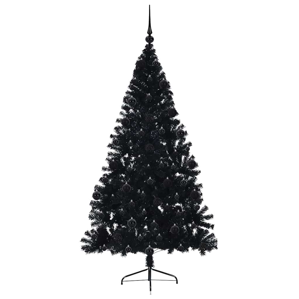 vidaXL Sztuczna choinka z oświetleniem na Boże Narodzenie 210 cm PVC