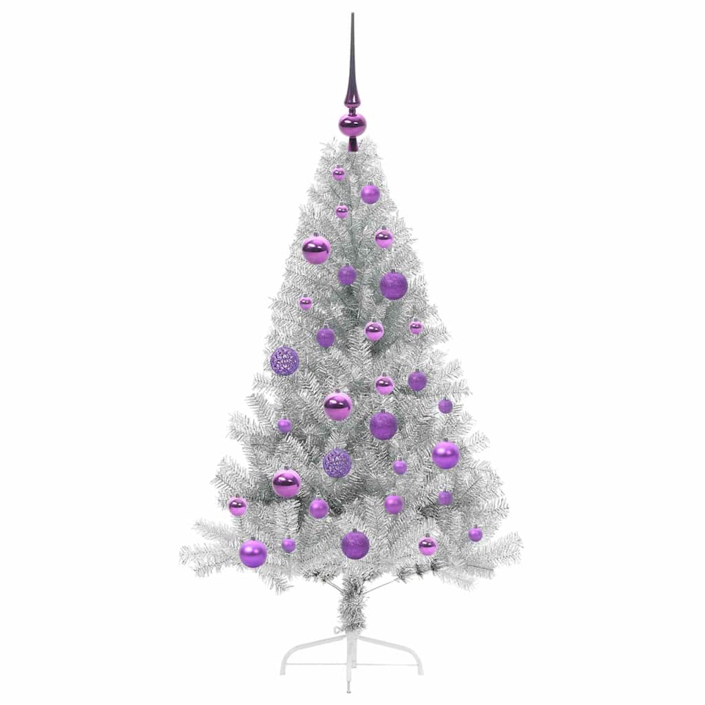vidaXL Sztuczna choinka z oświetleniem na Boże Narodzenie 120 cm PET