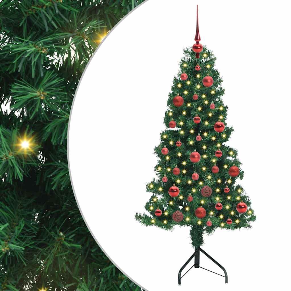 vidaXL Rogowa Sztuczna Choinka z podstawą Zielony 150 cm PVC i Metal