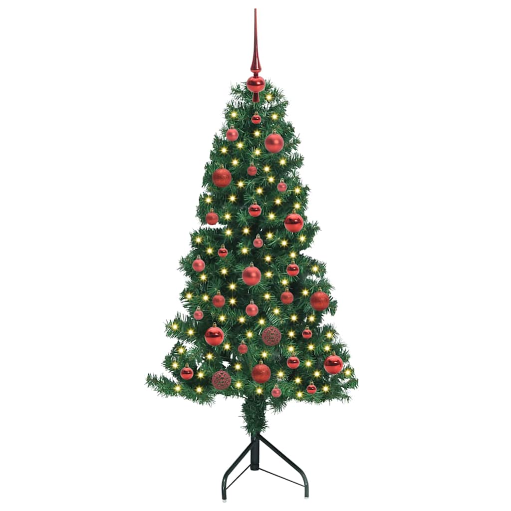 vidaXL Rogowa Sztuczna Choinka z podstawą Zielony 150 cm PVC i Metal