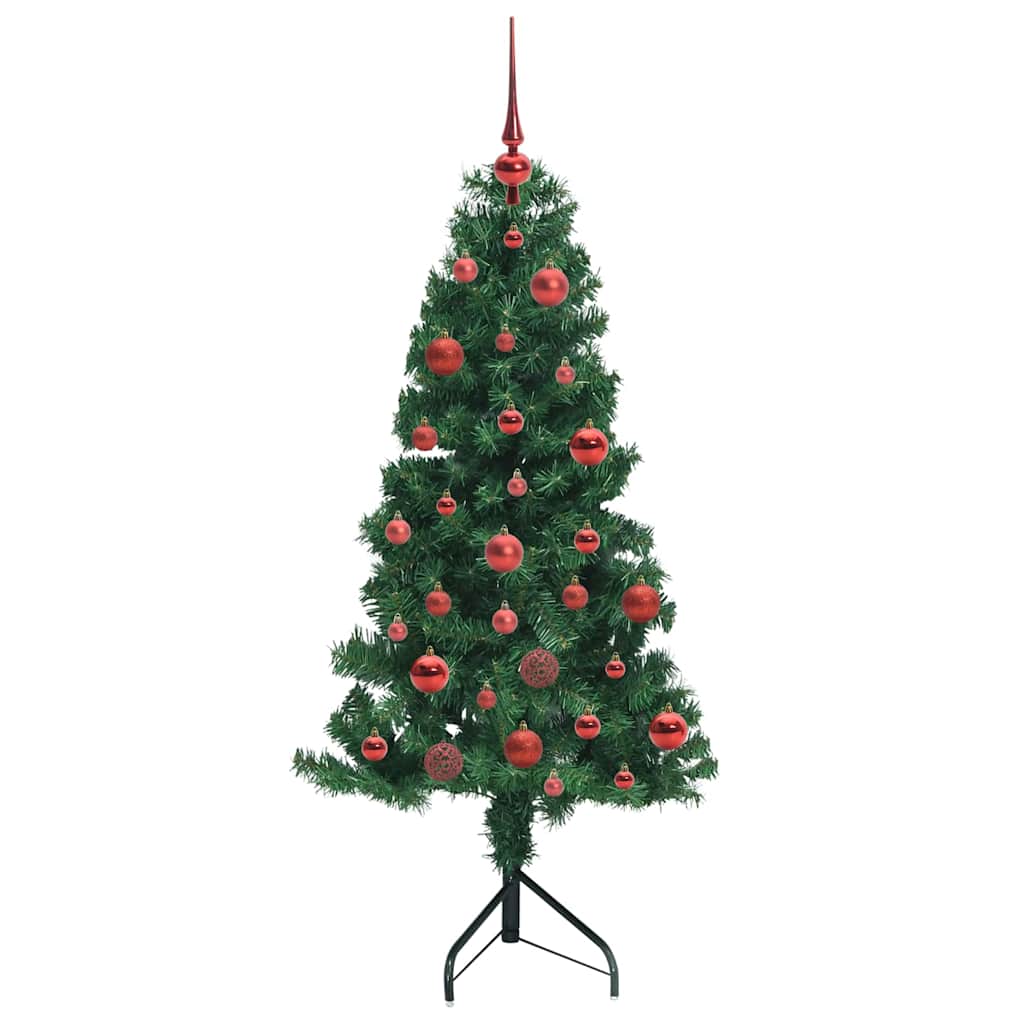 vidaXL Rogowa Sztuczna Choinka z podstawą Zielony 150 cm PVC i Metal
