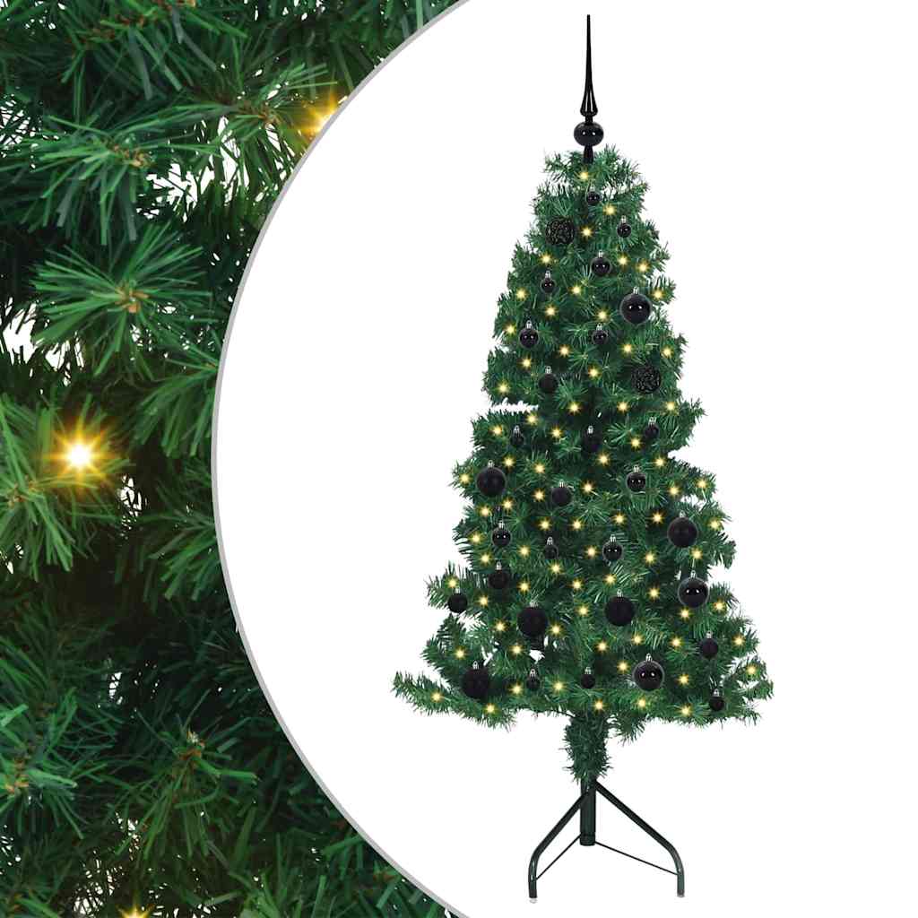 vidaXL Rogowa Sztuczna Choinka z podstawą Zielony 150 cm PVC i Metal