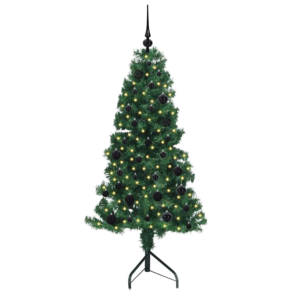 vidaXL Rogowa Sztuczna Choinka z podstawą Zielony 150 cm PVC i Metal