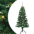vidaXL Rogowa Sztuczna Choinka z podstawą Zielony 150 cm PVC i Metal