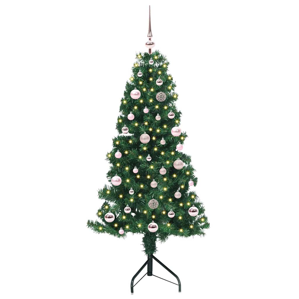 vidaXL Rogowa Sztuczna Choinka z podstawą Zielony 150 cm PVC i Metal