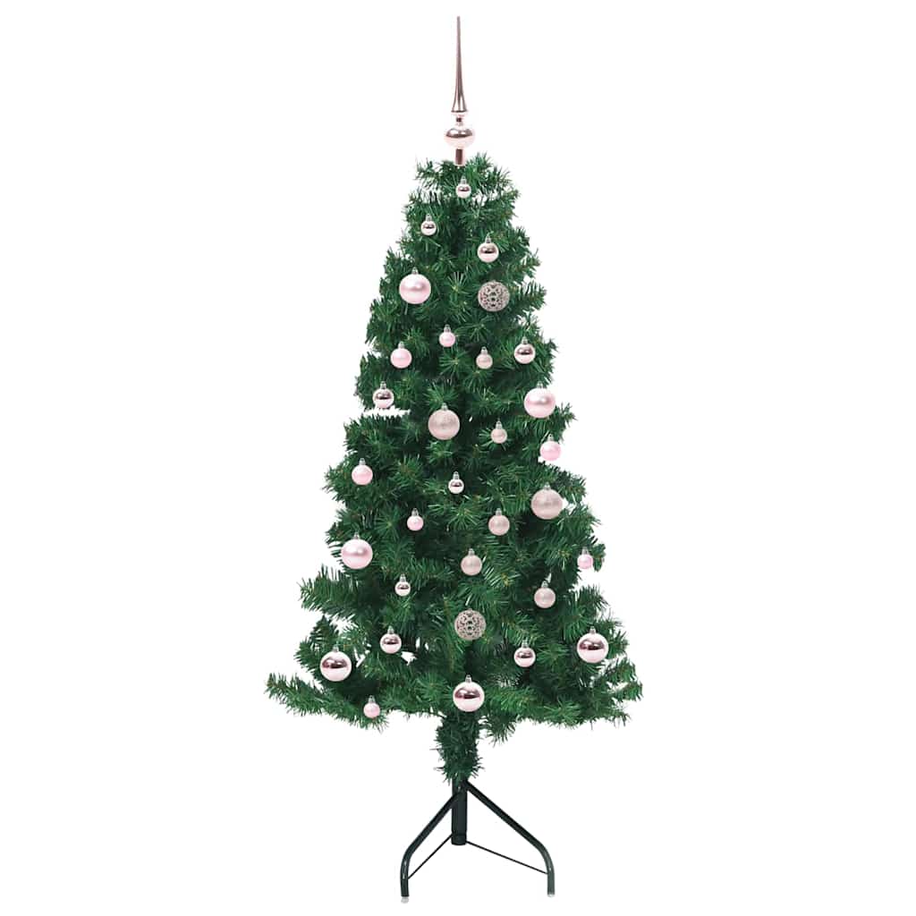 vidaXL Rogowa Sztuczna Choinka z podstawą Zielony 150 cm PVC i Metal