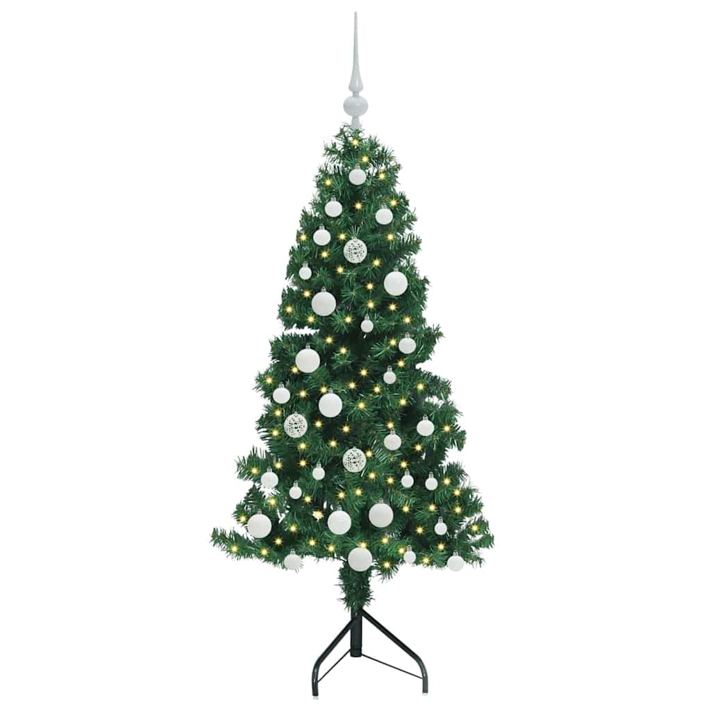 vidaXL Rogowa Sztuczna Choinka z podstawą Zielony 150 cm PVC i Metal