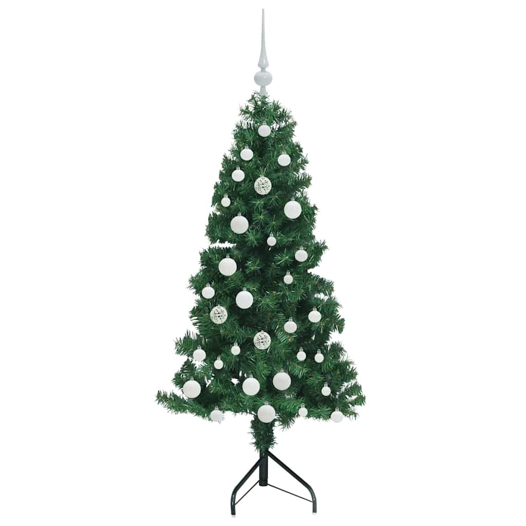 vidaXL Rogowa Sztuczna Choinka z podstawą Zielony 150 cm PVC i Metal