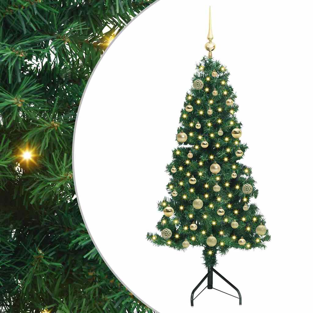vidaXL Rogowa Sztuczna Choinka z podstawą Zielony 150 cm PVC i Metal