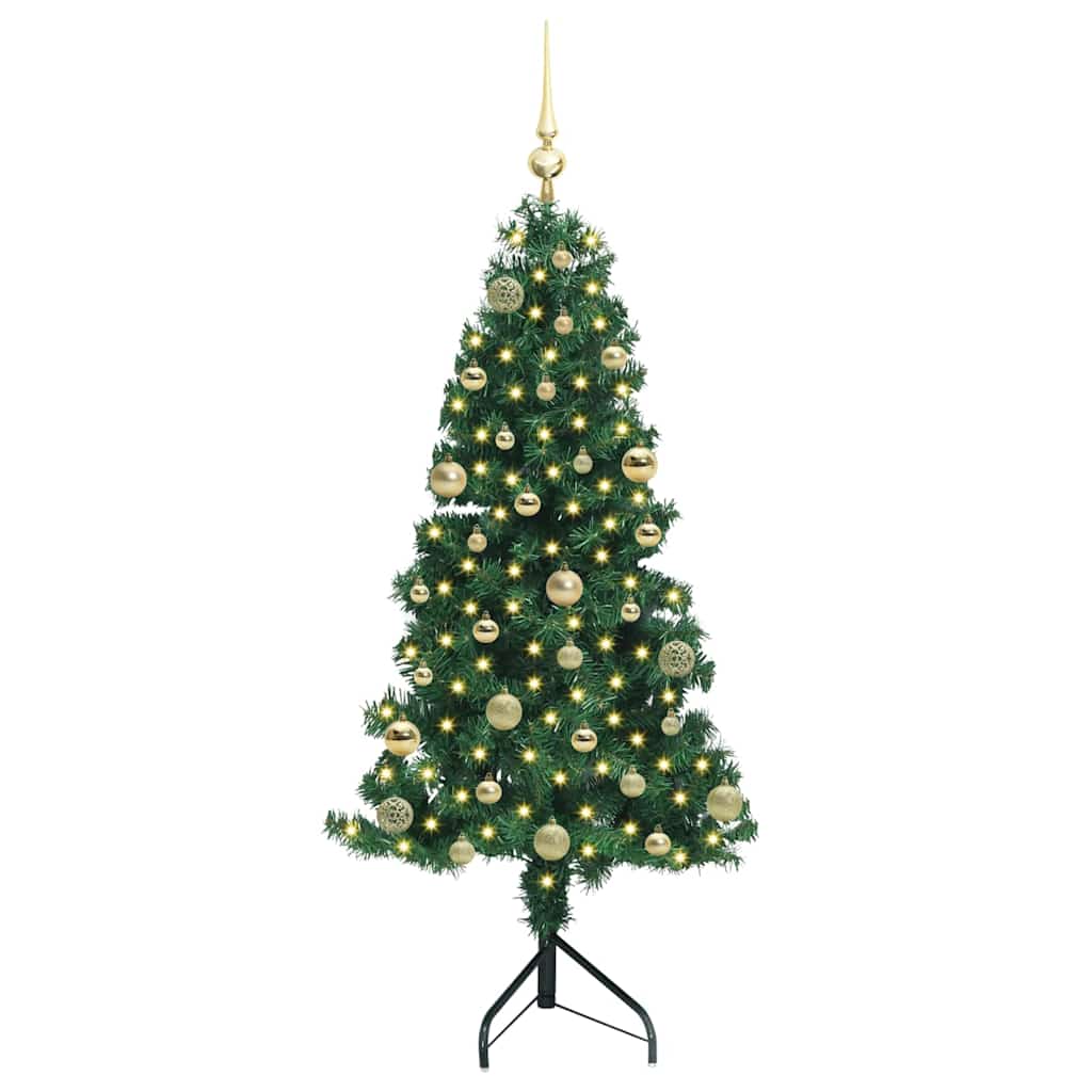 vidaXL Rogowa Sztuczna Choinka z podstawą Zielony 150 cm PVC i Metal
