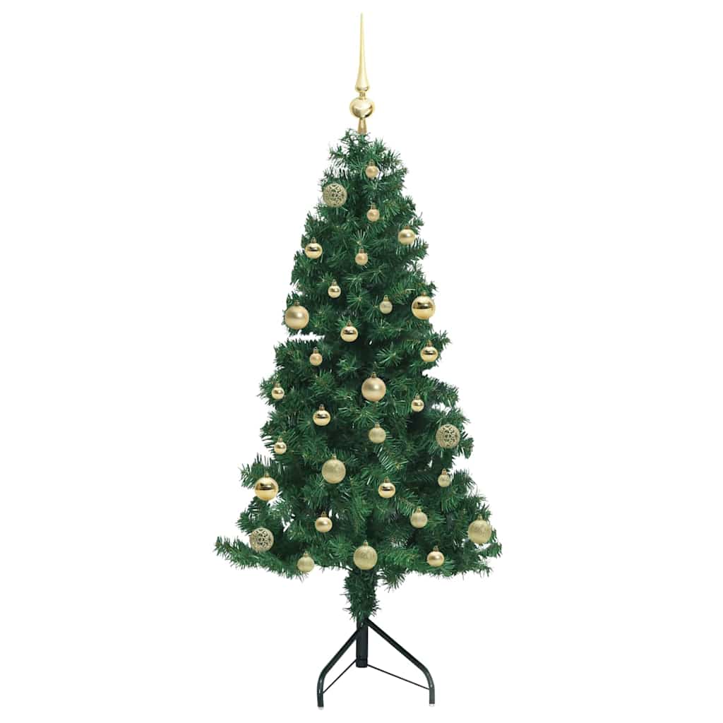 vidaXL Rogowa Sztuczna Choinka z podstawą Zielony 150 cm PVC i Metal