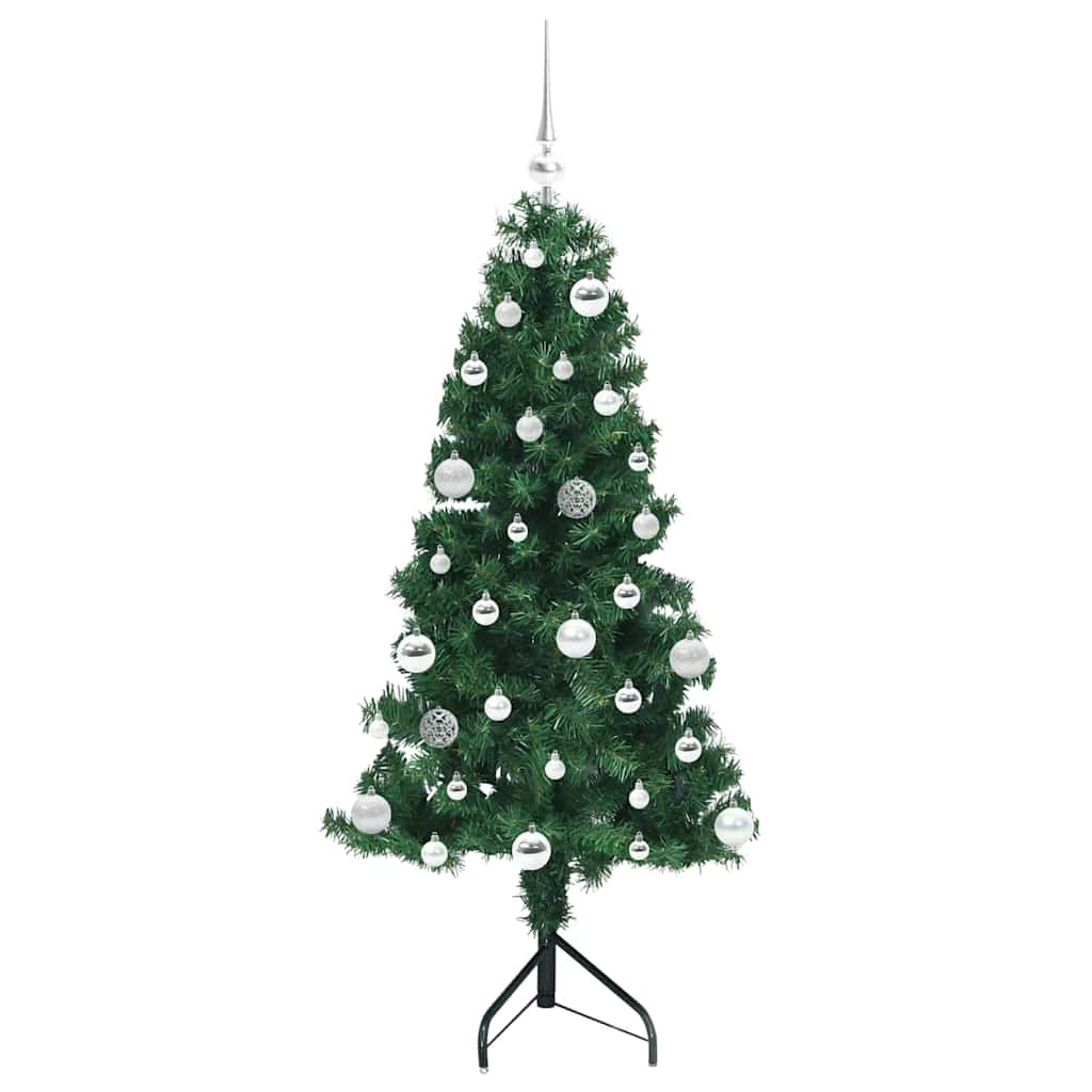 vidaXL Rogowa Sztuczna Choinka z podstawą Zielony 150 cm PVC i Metal