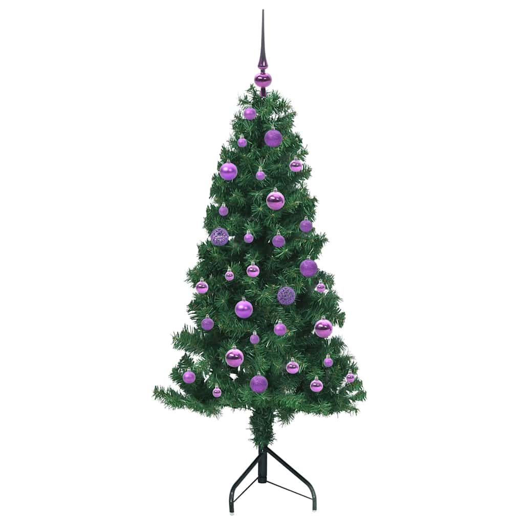 vidaXL Rogowa Sztuczna Choinka z podstawą Zielony 150 cm PVC i Metal