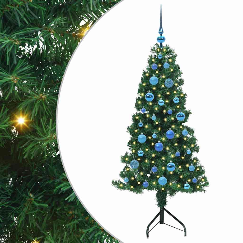vidaXL Rogowa Sztuczna Choinka z podstawą Zielony 150 cm PVC i Metal
